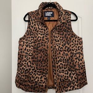Lands End leopard vest